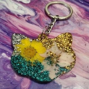 Cute Cat Face Keychain / Nametag
